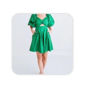 Karlie Twist Puff Sleeve Dress
